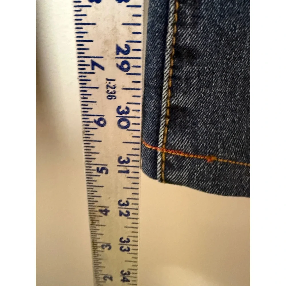 True Religion Ricky Relaxed Straight Jeans‎ Mens 33 Blue Excellent Red Stitching